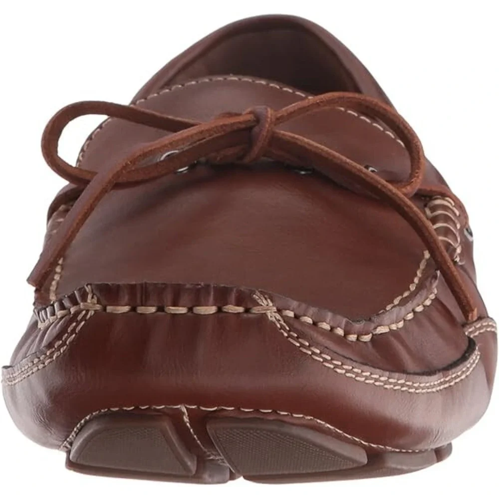 IZOD Bunton Mens Tan Brown Driving Loafers Memory Foam Shoes 11M